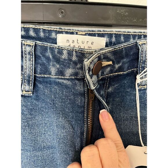 Nature Denim Distressed Cuffed Mom Jean Size 27 - Picture 7 of 9